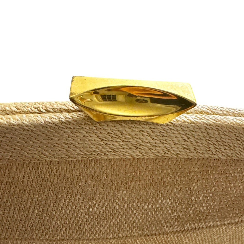 Vintage 1950s Lewis Gold Lamé Evening Bag‎ Set Mirror Coin Purse Comb Crown - Picture 11 of 12